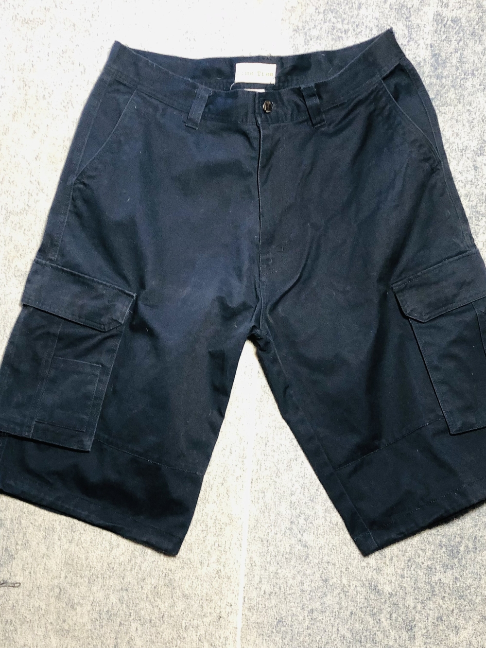 Men's Dark Navy Cargo Shorts with Side Utility Pockets